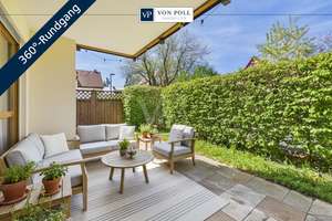 Gartenfeeling in Erlenstegen: Erdgeschoss mit Terrasse