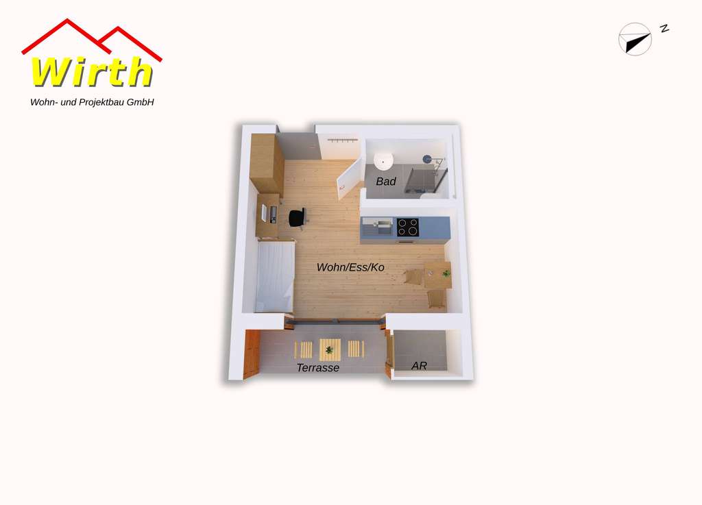 Wohnung 06   -	26,03m²