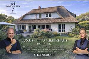 Provisionsfrei:Vor den Toren Hamburgs: Exkl. Einfamilienhaus mit großz. Garten, Sauna , Fitness u.a. – Die vollständige Adresse der Immobilie erhältst du vom Anbieter., 21514 Hornbek – Vorschaubild 1