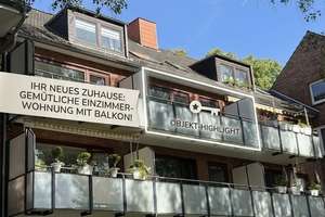 Großzügige 1 Zimmerwohnung mit 12m² Süd-Westbalkon-Courtagefrei!