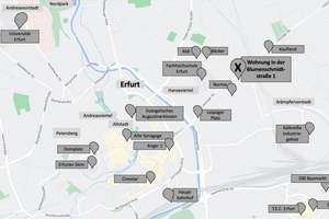 1,5-Zimmer-Wohnung mit toller Innenausstattung, Balkon und Einbauküche in Erfurt – Blumenschmidtstraße 1, 99085 Krämpfervorstadt, Erfurt – Vorschaubild 3