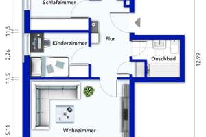 Viel Licht, viel Luft – 2,5 Zimmer mit großer Südwest-Loggia in Altona-Nord – Die vollständige Adresse der Immobilie erhältst du vom Anbieter., 22765 Altona-Altstadt, Hamburg – Vorschaubild 12