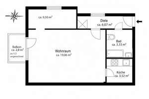 AIGNER - Sonnige, Kompakte 1,5-Zimmer-Wohnung mit durchdachtem Grundriss – Die vollständige Adresse der Immobilie erhältst du vom Anbieter., 80997 Allach, München – Vorschaubild 4