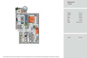 die Stadt zum Greifen nahe - helle 3 Zimmer mit großem Südbalkon, Tageslichtbad und Einbauküche – Heinrich-Beck-Str. 56, 9112 Kaßberg, Chemnitz – Vorschaubild 2