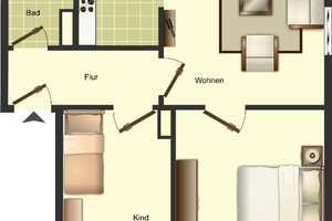 3-Zimmer-Wohnung in Hamm Herringen – Bachstraße 10, 59077 Herringen, Hamm – Vorschaubild 2