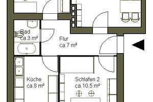 Schöne 3-Zimmer-Wohnung mit Balkon – Lüssenhopstr. 10, 30419 Stöcken, Hannover – Vorschaubild 4