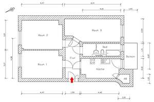 Sanierte 3 Raumwohnung mit Dusche im Erdgeschoss! – Theresienstr. 56, 4129 Eutritzsch, Leipzig – Vorschaubild 4