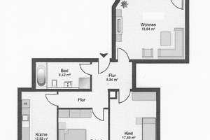 Stilvolle 3-Zimmer-Denkmalwohnung mit Balkon & Fußbodenheizung in ruhiger Lage von Leipzig – Die vollständige Adresse der Immobilie erhältst du vom Anbieter., 4229 Kleinzschocher, Leipzig – Vorschaubild 9