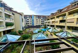 Blick vom Balkon in den Innenh