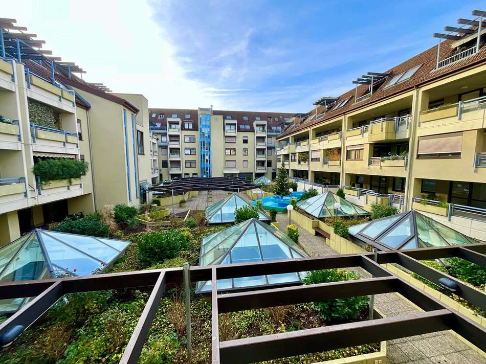 Blick vom Balkon in den Innenh