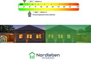 Neubau-Erstbezug: Barrierefreier A+ Bungalow als Doppelhaushälfte in Westrhauderfehn (WE1) – Papenburger Str. 59, 26817 Rhauderfehn – Vorschaubild 3