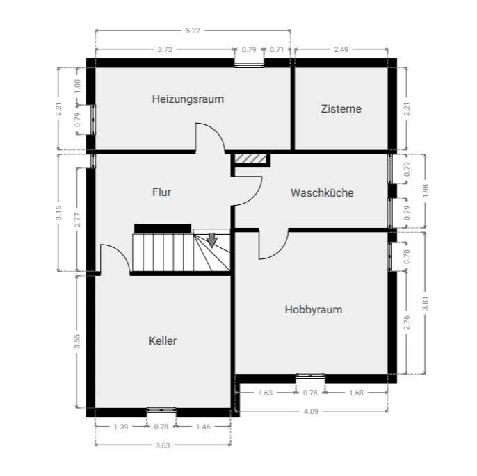Grundriss Keller