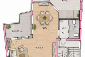 Wohnen unter der Festung: 122-m²-Maisonette mit Süd-Balkon, Einbauküche & Garage im Haus – Die vollständige Adresse der Immobilie erhältst du vom Anbieter., 56077 Ehrenbreitstein, Koblenz – Vorschaubild 14
