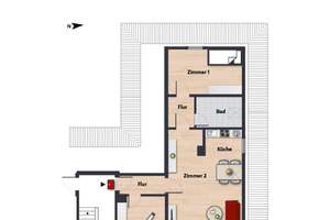 Dachgeschosswohnung mit Einbauküche in den Höfen // DG Rechts – Lönsstr. 4, 38440 Stadtmitte (Ortsteil), Wolfsburg – Vorschaubild 5