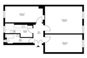 Reichenberger Straße, nahe Maybachufer: Charmante Altbauwohnung, 3 Zimmer, Dielen, Doppelkastenfenst – Reichenberger Straße 61A, 10999 Kreuzberg, Berlin – Vorschaubild 3