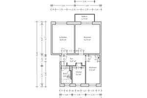 2,5 Raum-Wohnung mit großem Balkon – Rollenhagenstraße 17, 39106 Alte Neustadt, Magdeburg – Vorschaubild 2