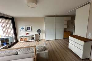 Vollständig möblierte 1 Zimmer Wohnung mit Balkon in Kostheim – Steinern Str. 44, 55246 Mainz-Kostheim, Wiesbaden – Vorschaubild 2
