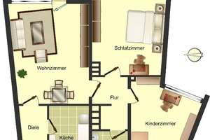 Ab 01.09. frei! 3-Zimmer-Wohnung in Solingen Wald – Schopenhauerstraße 8, 42719 Wald, Solingen – Vorschaubild 2