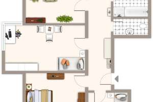 kleine  4-Zimmer-Etagenwohnung  mit Balkon in Mönchengladbach – 72,51 m² m – Frankenstraße 6, 41238 Bonnenbroich-Geneicken, Mönchengladbach – Vorschaubild 2
