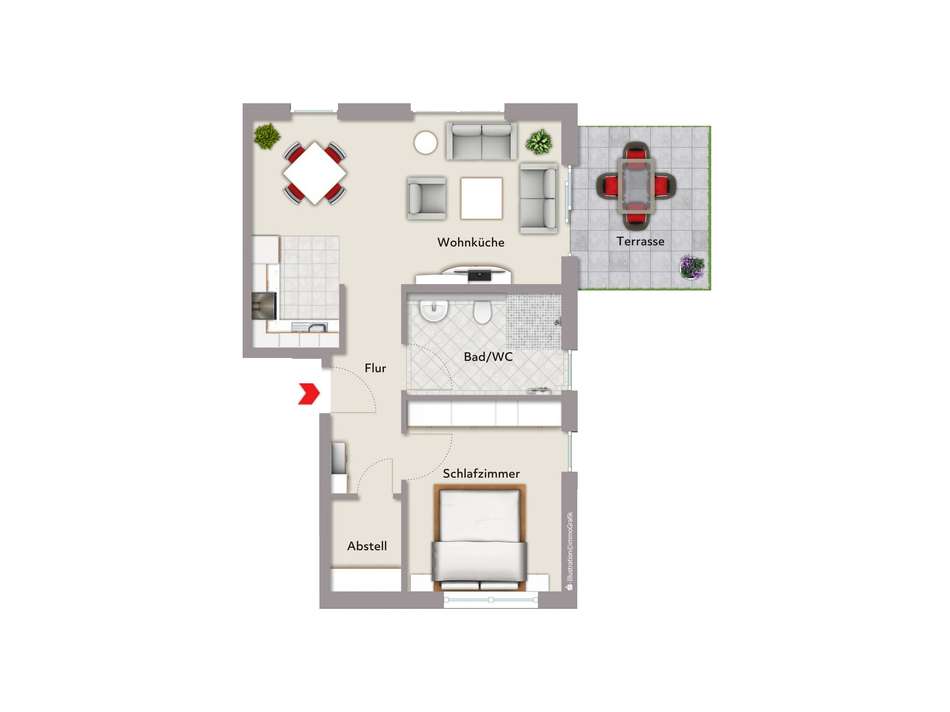 Grundriss Wohnung 2