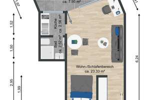Modernisierte 1-Zimmer-Wohnung mit Balkon und Aufzug in Düsseldorf-Grafenberg – 40237 Flingern Nord, Düsseldorf – Vorschaubild 18