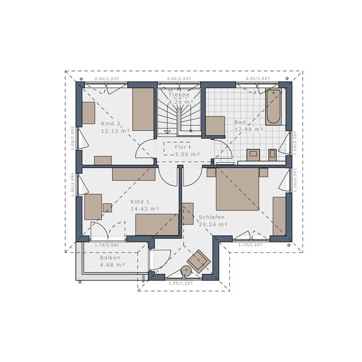 Grundriss Obergeschoss