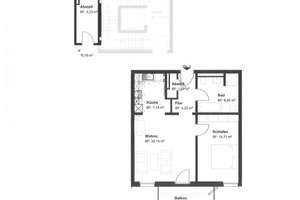 geräumige 2-Zimmer-Wohnung mit Balkon, Vollbad, Einbauküche, Stellplatz – 18069 Reutershagen, Rostock – Vorschaubild 2