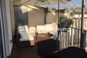 Tauschwohnung: Helle Dachgeschoss Wohnung mit Terrasse