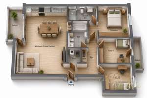 Moderne 4-Zimmer-Wohnung in Neuperlach! – Die vollständige Adresse der Immobilie erhältst du vom Anbieter., 81735 Neuperlach, München – Vorschaubild 2