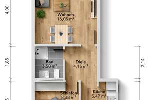 Jetzt einziehen oder neu vermieten – 2-Zi.-Wohnung mit Balkon in Eschborn – Die vollständige Adresse der Immobilie erhältst du vom Anbieter., 65760 Eschborn – Vorschaubild 15