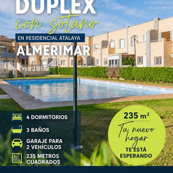 EXKLUSIVES DUPLEX MIT KELLER IN RESIDENCIAL ATALAYA ALMERIMAR