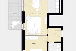 Schöne 2 Zimmer-Wohnung mit Terrasse in Hamburg-Barmbek – Die vollständige Adresse der Immobilie erhältst du vom Anbieter., 22307 Barmbek-Nord, Hamburg – Vorschaubild 9