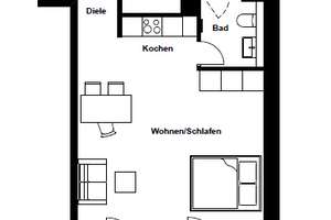 Stimmiges Gesamtkonzept: Möblierte 1-Zimmer-Wohnung ! – Wandalenweg 5, 20097 Hammerbrook, Hamburg – Vorschaubild 9