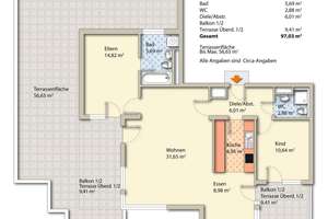 Traumhafte 3,5-Zimmer-Penthouse-Style-Wohnung mit großer Terrasse – Die vollständige Adresse der Immobilie erhältst du vom Anbieter., 70195 Botnang-Süd, Stuttgart – Vorschaubild 6
