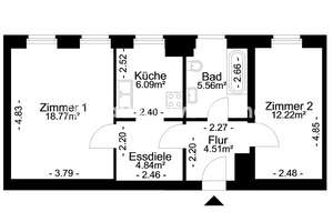 Tauschwohnung: Ruhiger 2Z-Altbau im Wedding gegen größer (nur Landeseigene) – Die vollständige Adresse der Immobilie erhältst du vom Anbieter., 13357 Gesundbrunnen, Berlin – Vorschaubild 2