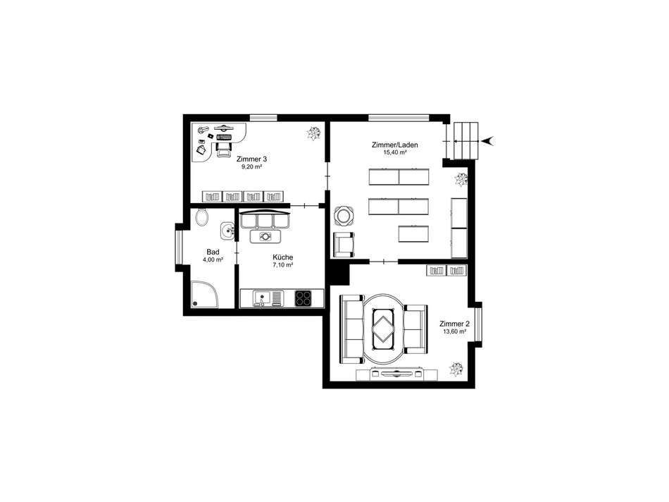 Erdgeschoss Vorderhaus