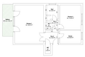 Renovierte 2,5 Zimmer Wohnung in Top-Lage in Essen-Heisingen – Die vollständige Adresse der Immobilie erhältst du vom Anbieter., 45259 Heisingen, Essen – Vorschaubild 5