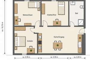 Neue möblierte 3-Zimmer-Wohnung in Karlsruhe-Oststadt - ideal für 3er-WG – Die vollständige Adresse der Immobilie erhältst du vom Anbieter., 76131 Oststadt, Karlsruhe – Vorschaubild 17