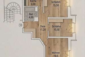 Hochwertig sanierte 3-Zimmer-Wohnung  – Rudolf-Renner-Straße 30, 1159 Löbtau-Nord, Dresden – Vorschaubild 11