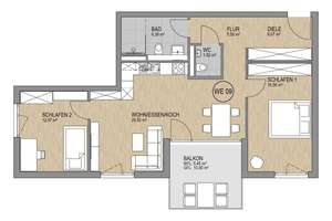 3-Zimmer Wohnung mit Balkon