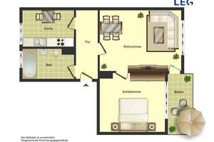 Schöne 2-Zimmer-Wohnung in Bad Salzuflen Knetterheide – Oststraße 24, 32107 Bad Salzuflen – Vorschaubild 2