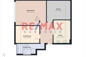 Helle Maisonette-Wohnung (ca. 120m² Gesamtfläche) über den Dächern von Anderten - 4 Zimmer, EBK – Die vollständige Adresse der Immobilie erhältst du vom Anbieter., 30559 Anderten, Hannover – Vorschaubild 14