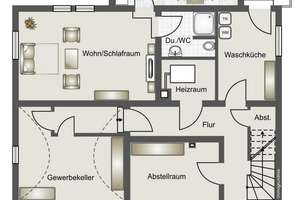 Modernes 1,5 Zimmer Apartment mit großer Terrasse sowie separater Küche + Bad – Reutlinger Straße 123, 70597 Waldau, Stuttgart – Vorschaubild 6