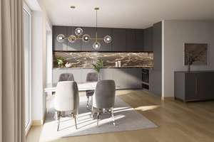 Exklusiv ausgestattete 2-Zimmer Maisonett-Gartenwohnung in innovativer und extravaganter Architektur – Die vollständige Adresse der Immobilie erhältst du vom Anbieter., 81825 Waldtrudering, München – Vorschaubild 2