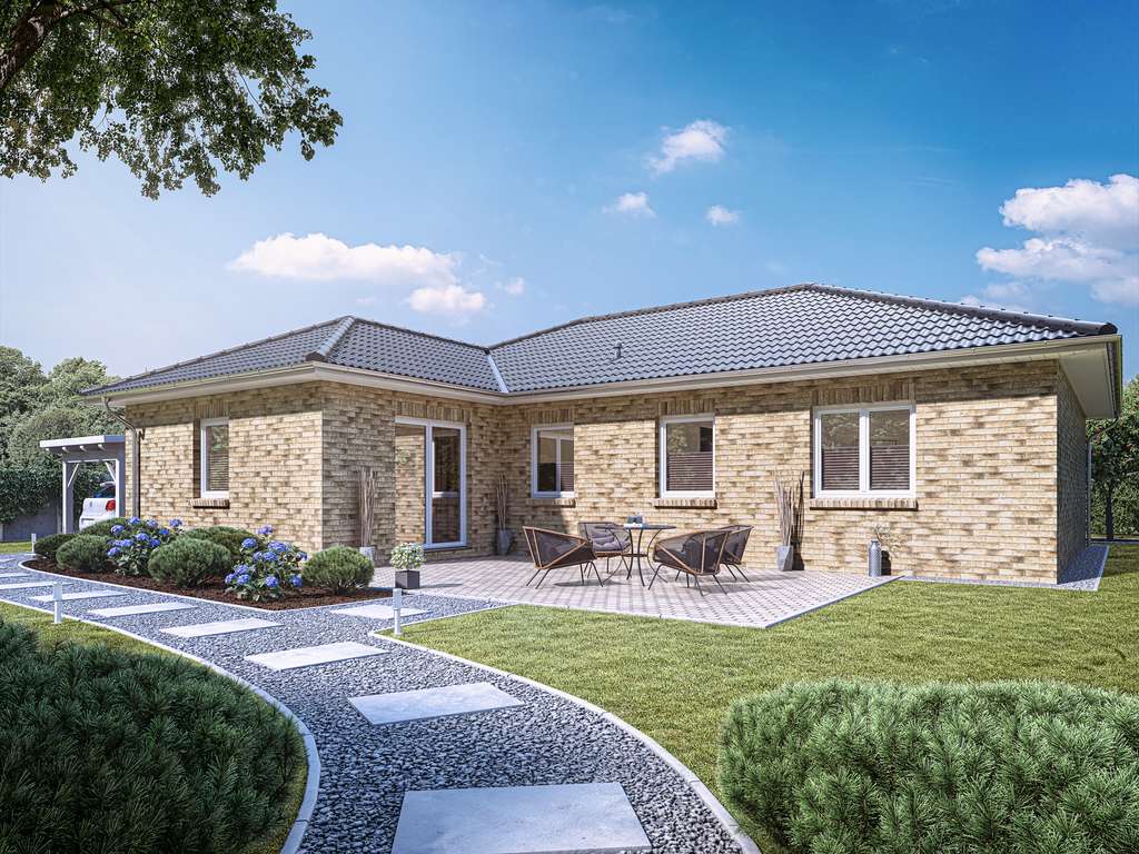 Immobilie in Velgast - Komfortabel, effizient, individuell – Der Winkelbungalow von Virtus Massivhaus - Bild 0