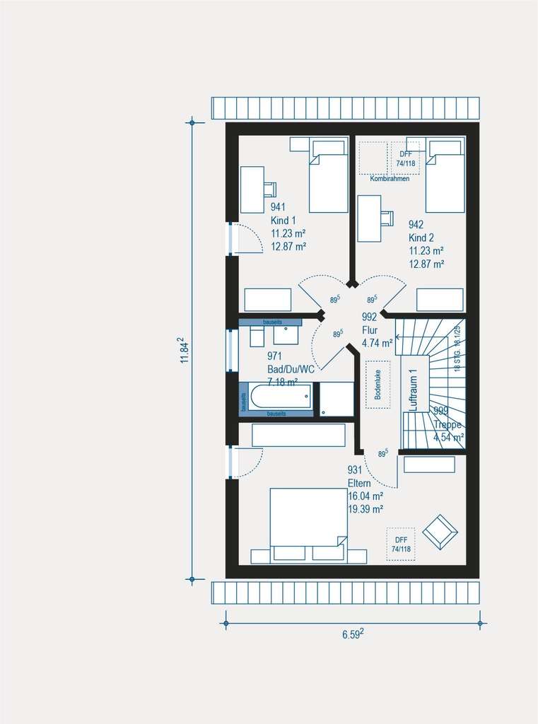Immobilie in Flachslanden - Ihr Traumhaus nach Maß: Doppelhaushälfte mit individuellem Flair - Bild 2