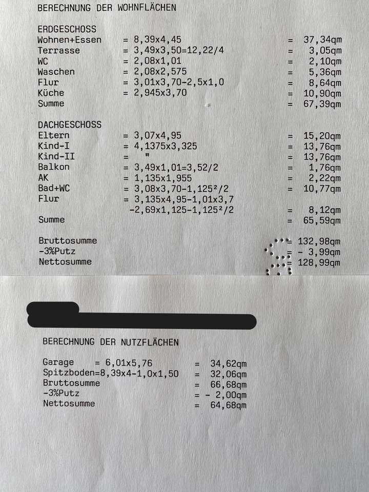 Wohnflächenberechnung