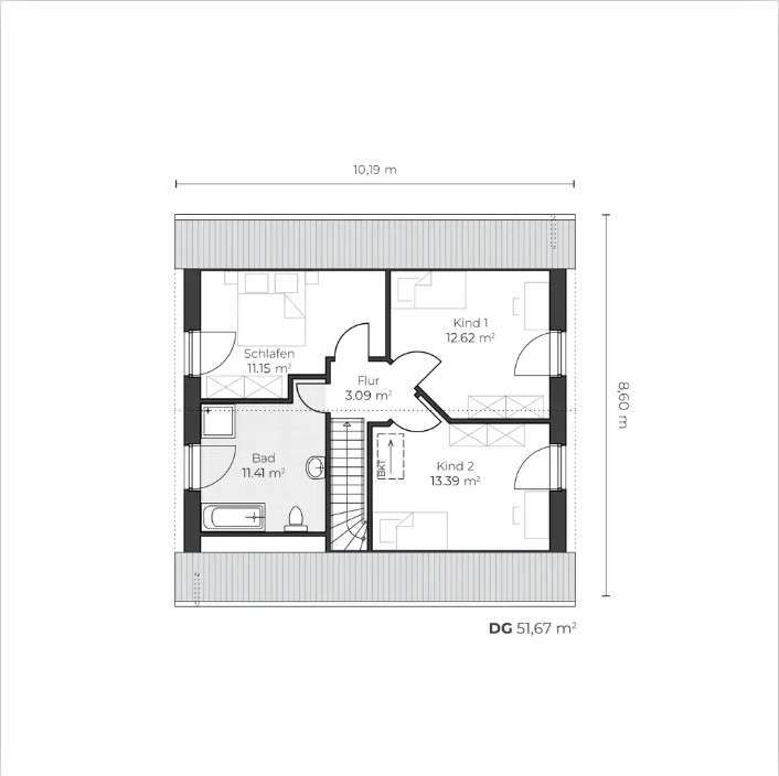Grundriss Beispiel DG_EFH V140