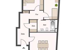 Dreizimmerwohnung in Mitten der Stadt – Die vollständige Adresse der Immobilie erhältst du vom Anbieter., 47798 Stadtmitte, Krefeld – Vorschaubild 9