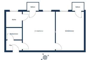 Zwei-Zimmer-Wohnung mit zwei Balkonen nahe weitläufiger Grünflächen – Die vollständige Adresse der Immobilie erhältst du vom Anbieter., 12459 Oberschöneweide, Berlin – Vorschaubild 9